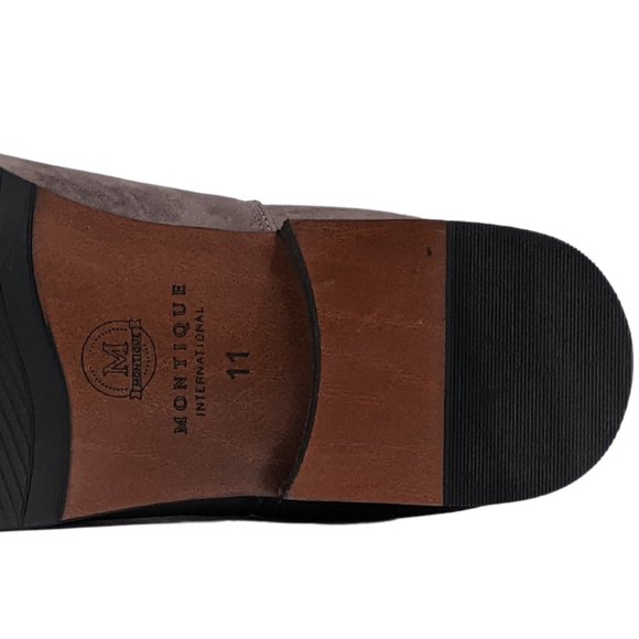 Montique  Suede  Grey Slip On Chelsea Boots   S-50 - Picture 7 of 7